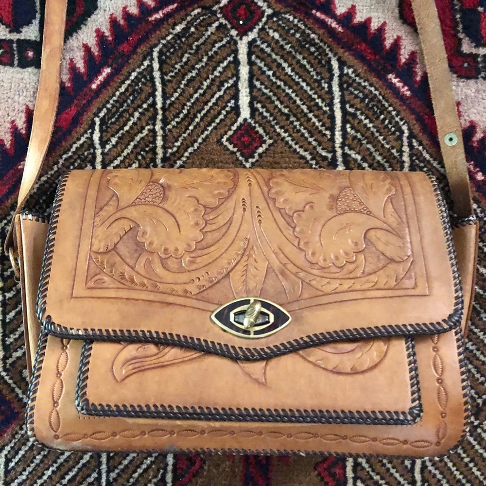 Vintage Leather Embossed Bag